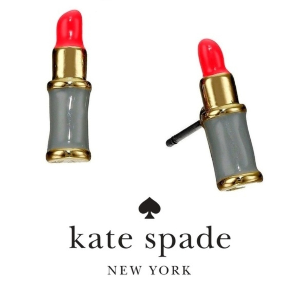 NWT Kate Spade Kiss and Make Up lipstick earrings